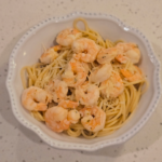 Easy Stovetop Shrimp Scampi with organic garlic butter sauce and lemon - 30 minute meal